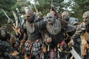 The ork leader Gorganog, played by Lewis Penfold, photo by Richard Unger